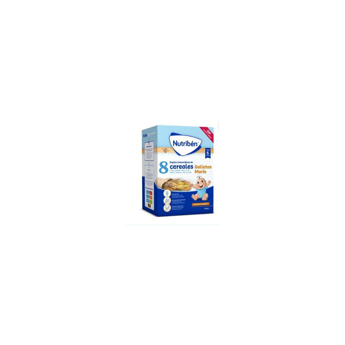 NUTRIBEN PAPILLA 8 CEREALES GALLETAS MARIA 600 G