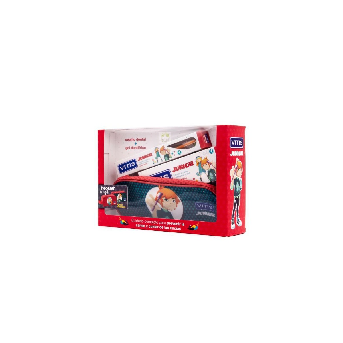 PACK VITIS JUNIOR CEPILLO DENTAL + DENTIFRICO GEL