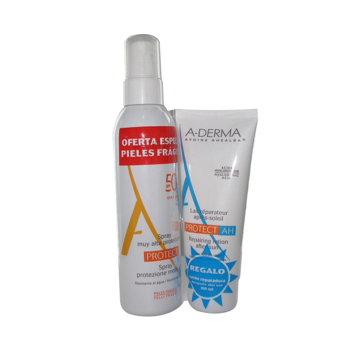 ADERMA PROTECT SPF50+ SPRAY 200ml + PROTECT LECHE aftersun