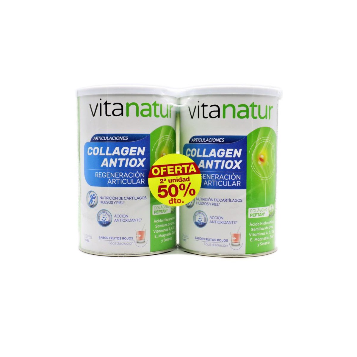 Vitanatur Collagen Antiox Sabor Frutos Rojos Duplo 2x360g